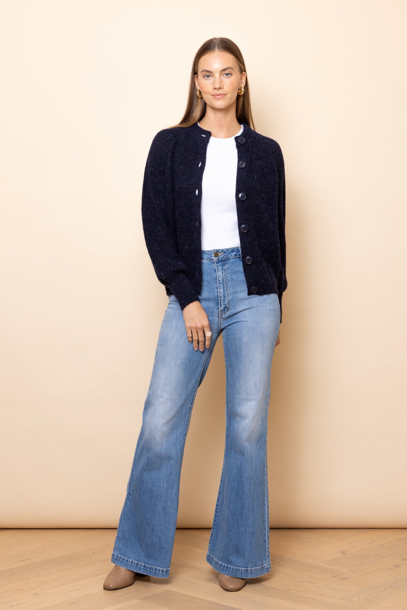 NAVY Chunky Knit Cardigan – Frock Me Out