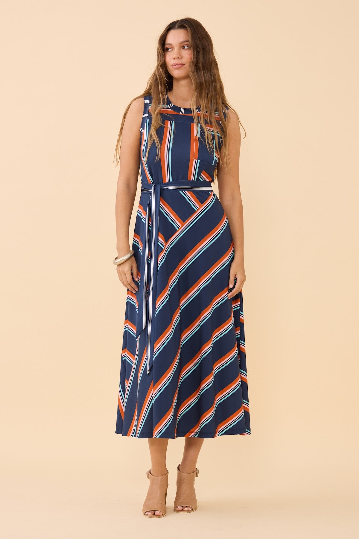 open lace back dress RETRO STRIPE Roller Dress – Frock Me Out