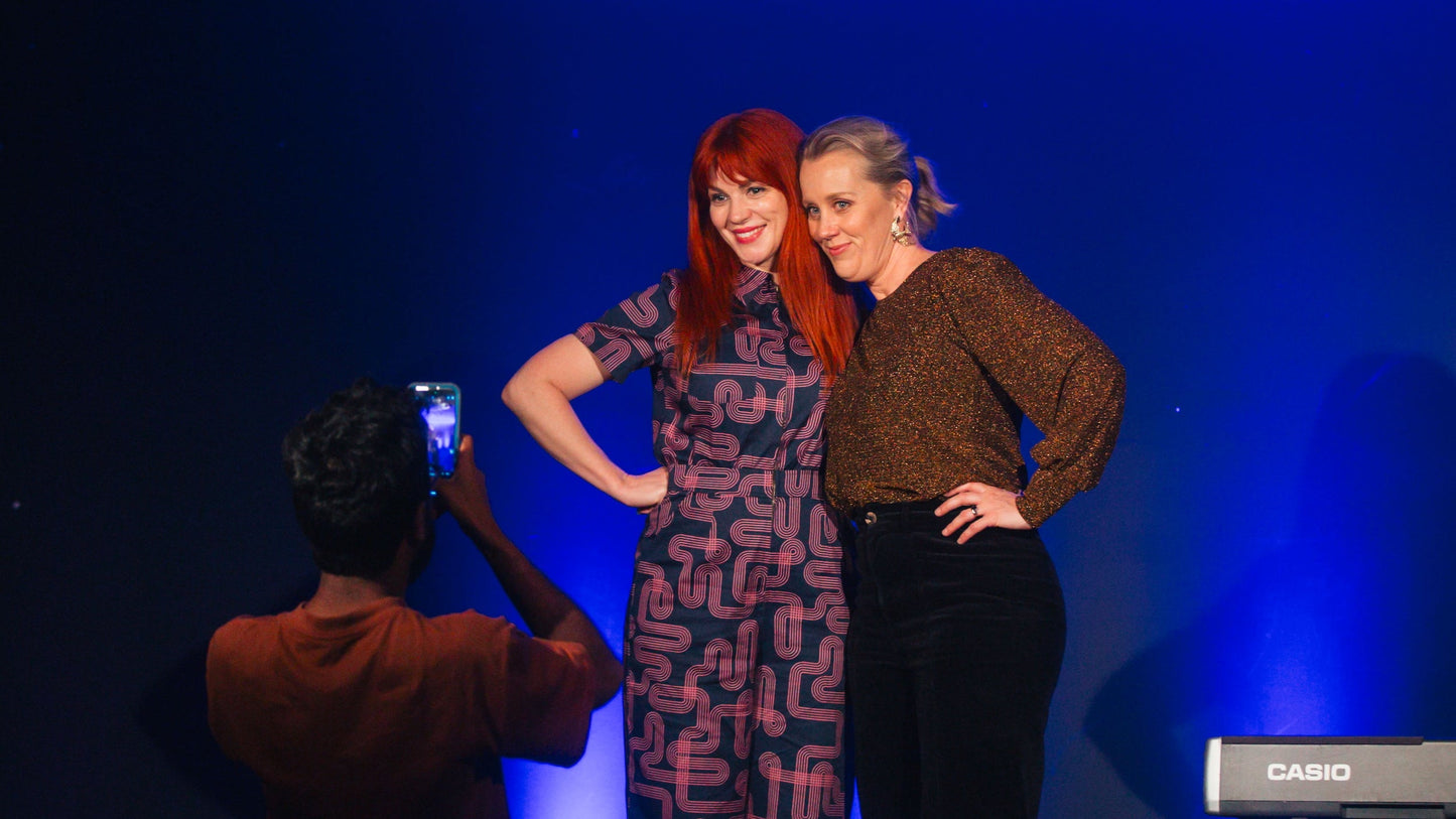 MEET THE FROCKERS Bron Lewis and Claire Hooper