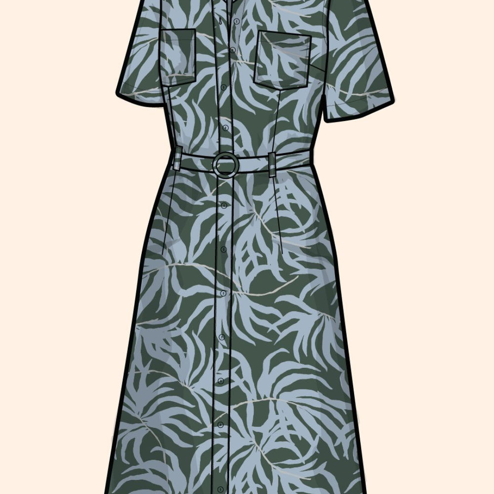 WHOLESALE - LET'S BE FRONDS Shirt Dress