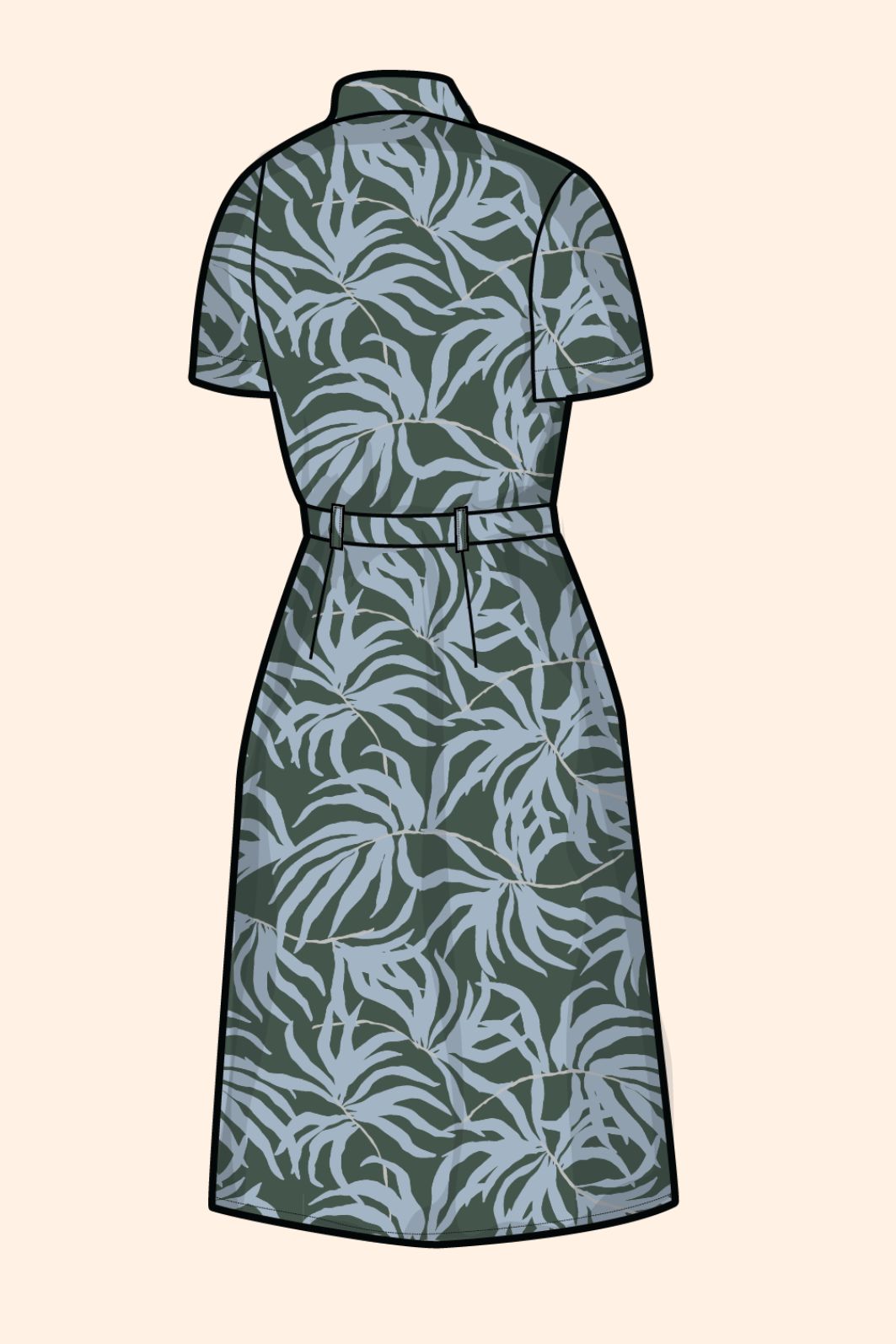 WHOLESALE - LET'S BE FRONDS Shirt Dress