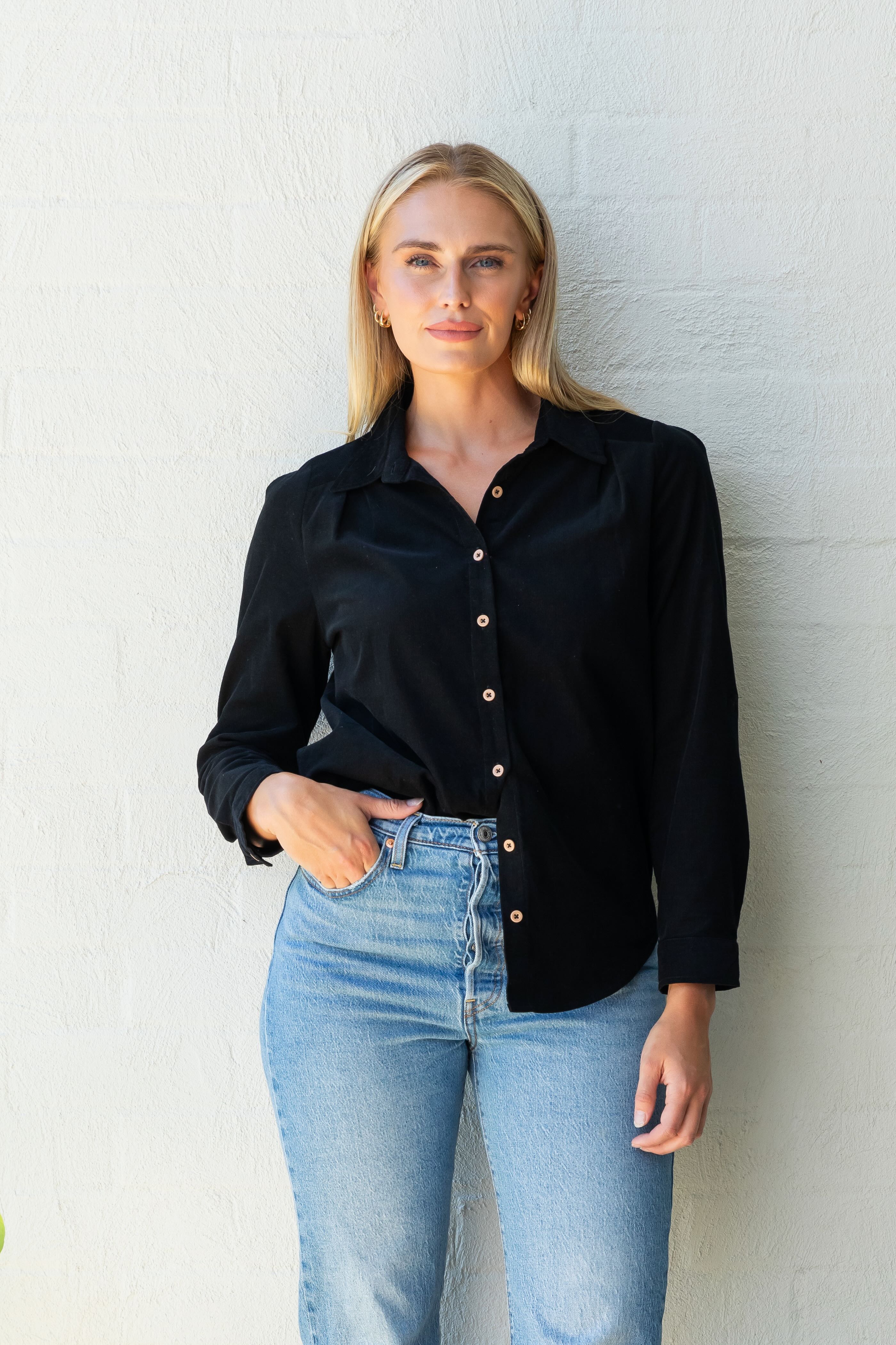 Black Baby Corduroy Shirt – Frock Me Out