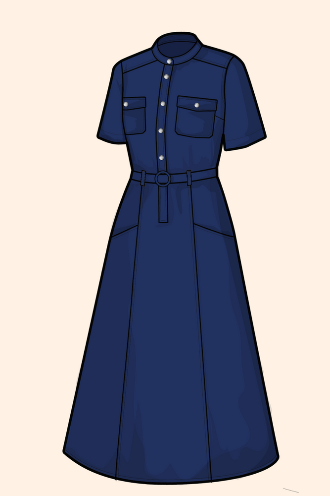 WHOLESALE - CHAMBRAY Safari Dress