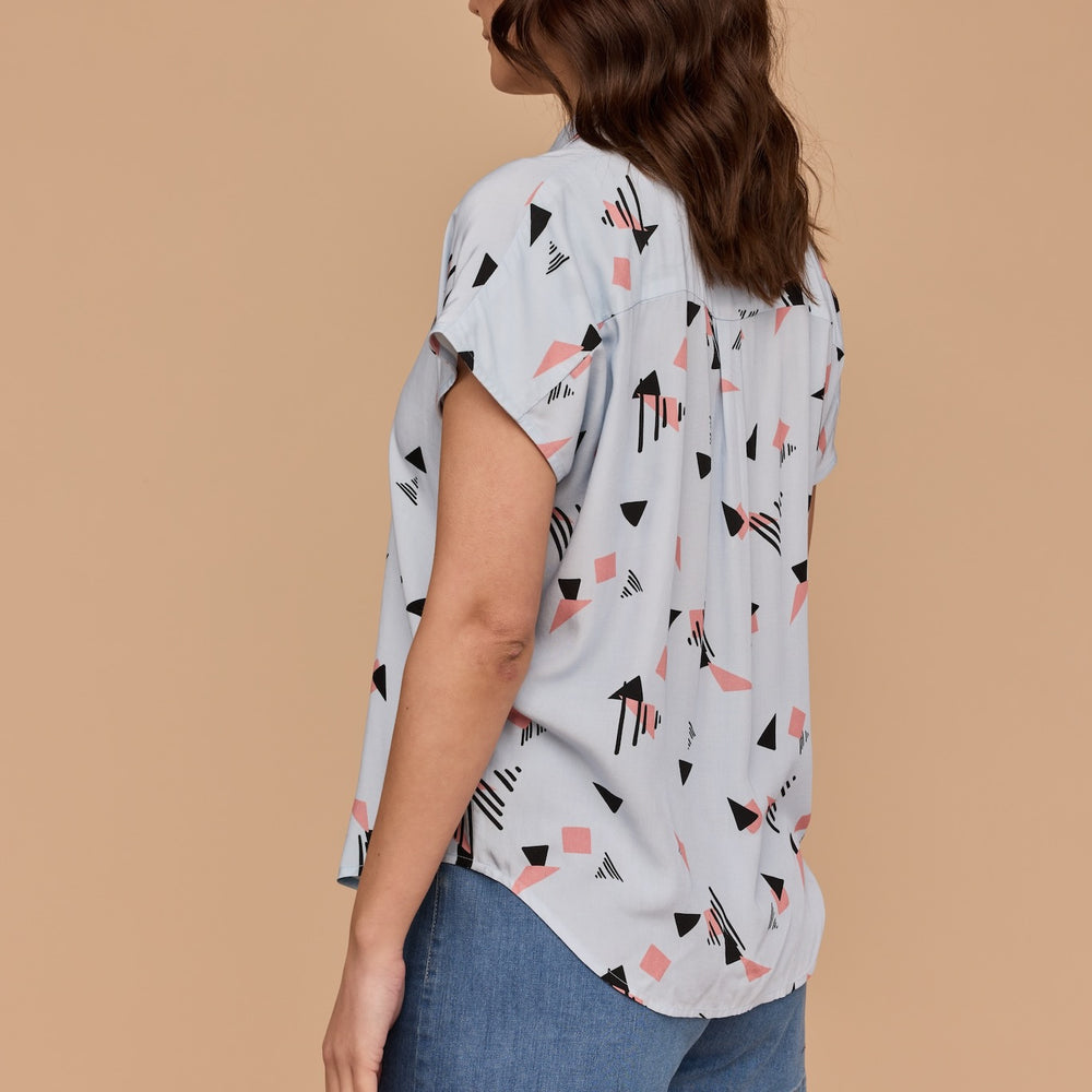 WHOLESALE - Mix Tape Capped Sleeve Shirt