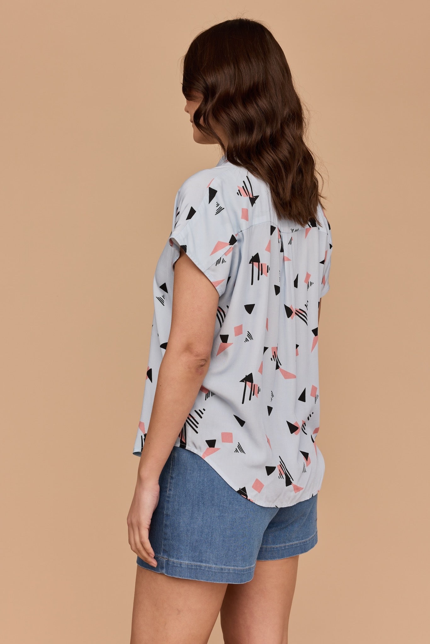 WHOLESALE - Mix Tape Capped Sleeve Shirt