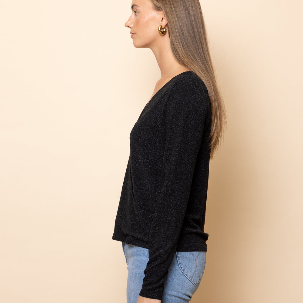 
                      
                        BLACK Lurex Crossover Top
                      
                    