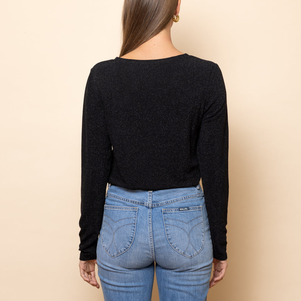 
                      
                        BLACK Lurex Crossover Top
                      
                    