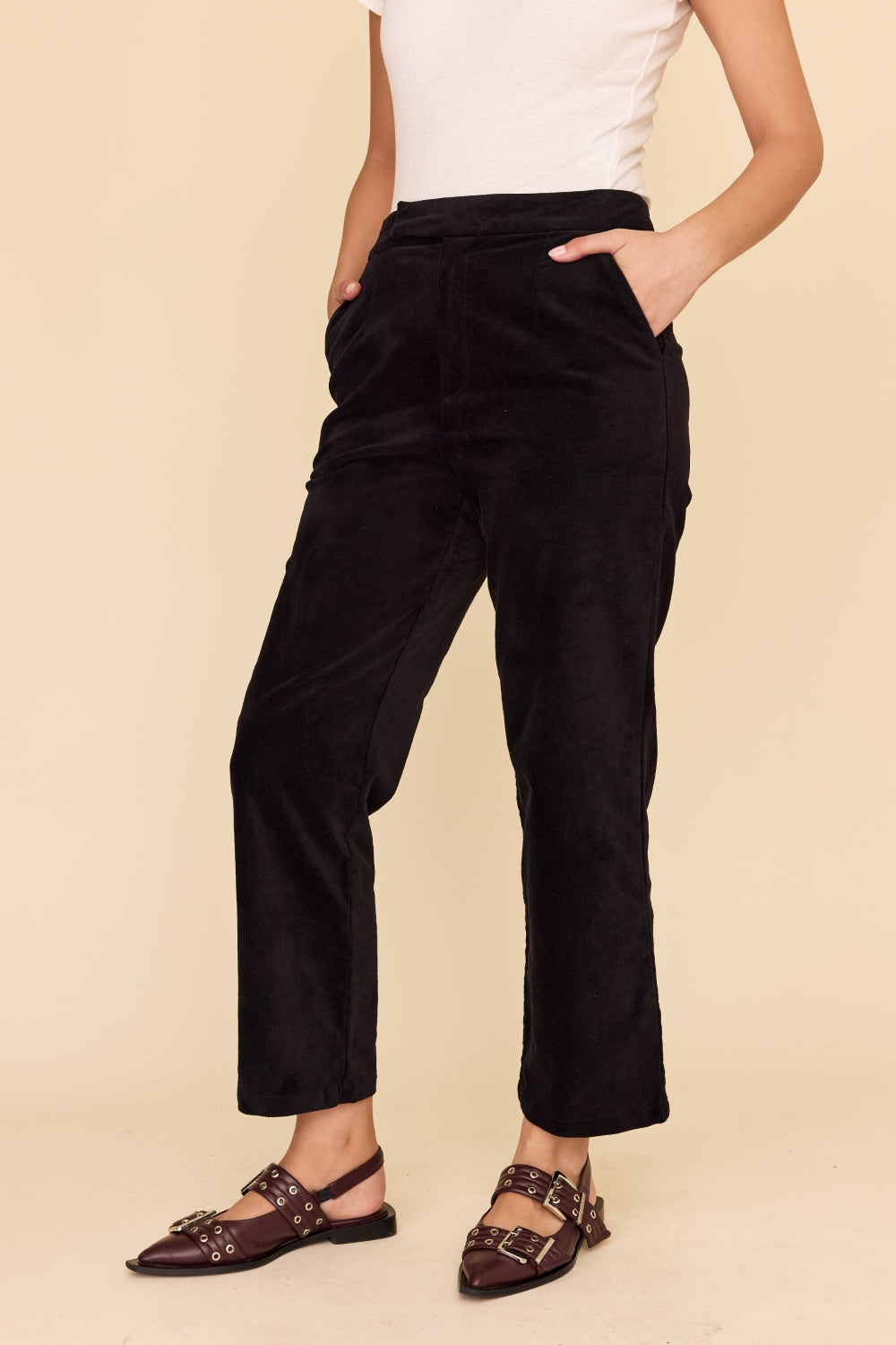 BLACK Velvet Pants
