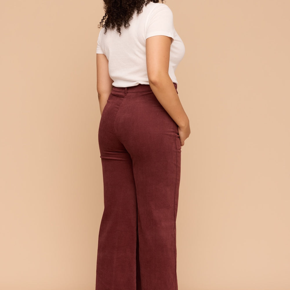 
                      
                        BURGUNDY Corduroy High Waist Pants
                      
                    