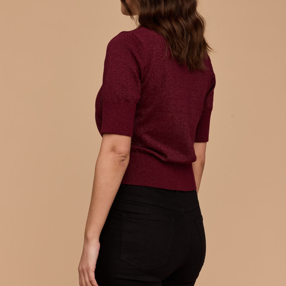 
                      
                        BURGUNDY Lurex Knit Jumper
                      
                    