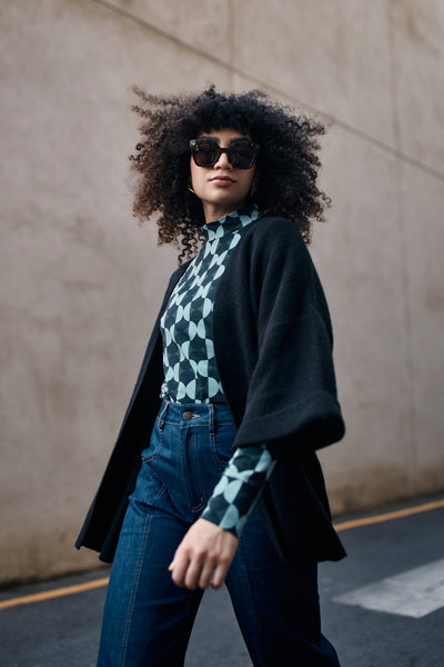 Big Softie Cardigan - Black Alpaca – Frock Me Out