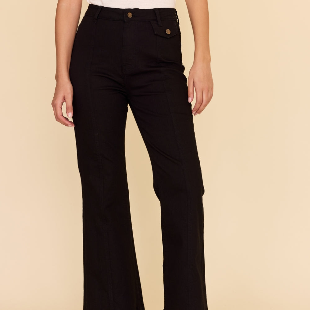
                      
                        BLACK Denim Flare Jeans SECONDS
                      
                    