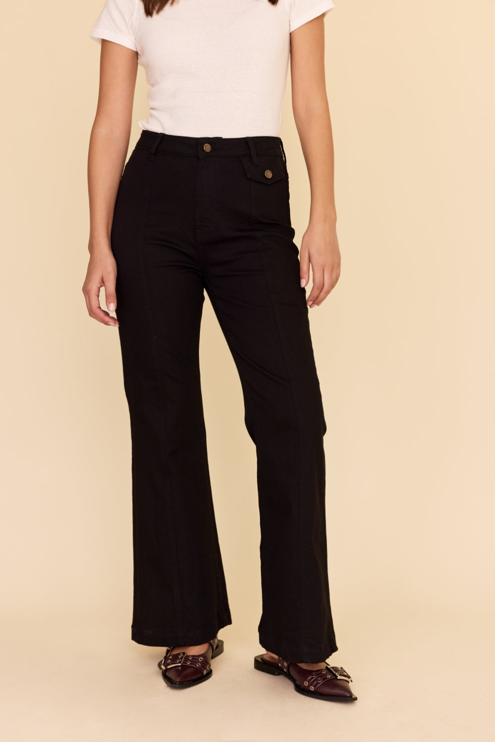 BLACK Denim Flare Jeans SECONDS