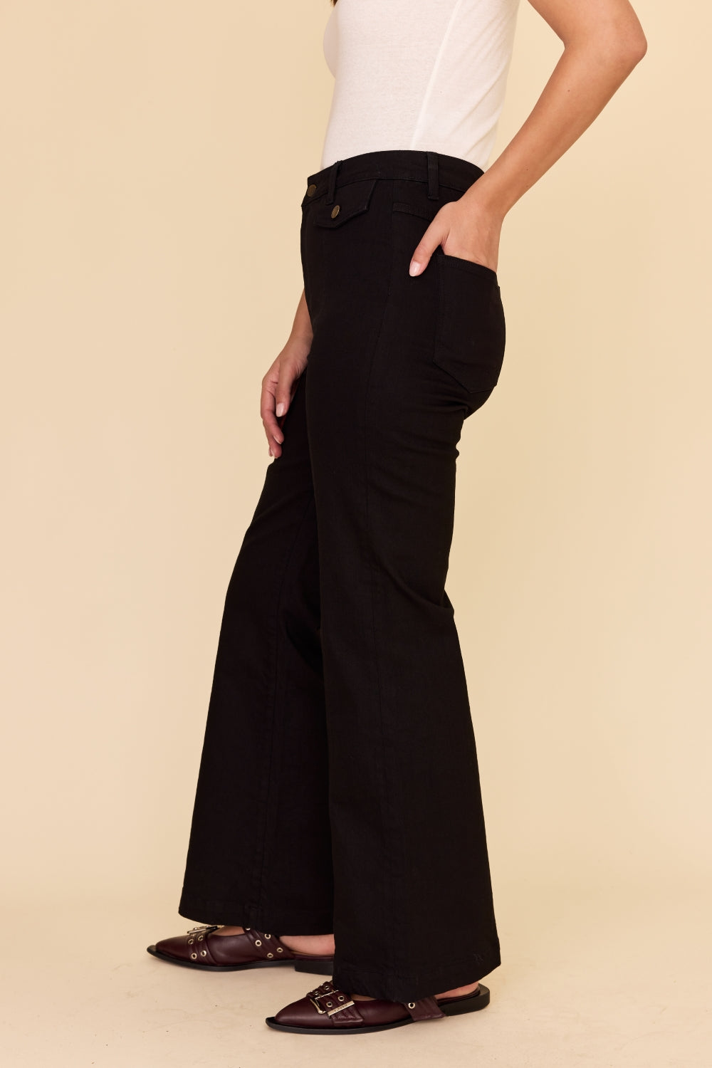 BLACK Denim Flare Jeans SECONDS
