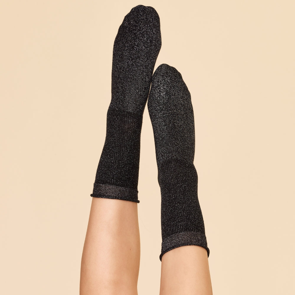 
                      
                        BLACK SILVER LUREX Socks
                      
                    