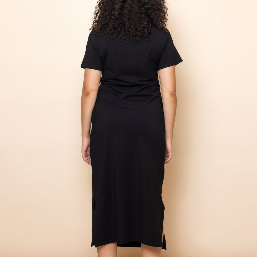 
                      
                        BLACK Stretch Tie-Waist Dress
                      
                    