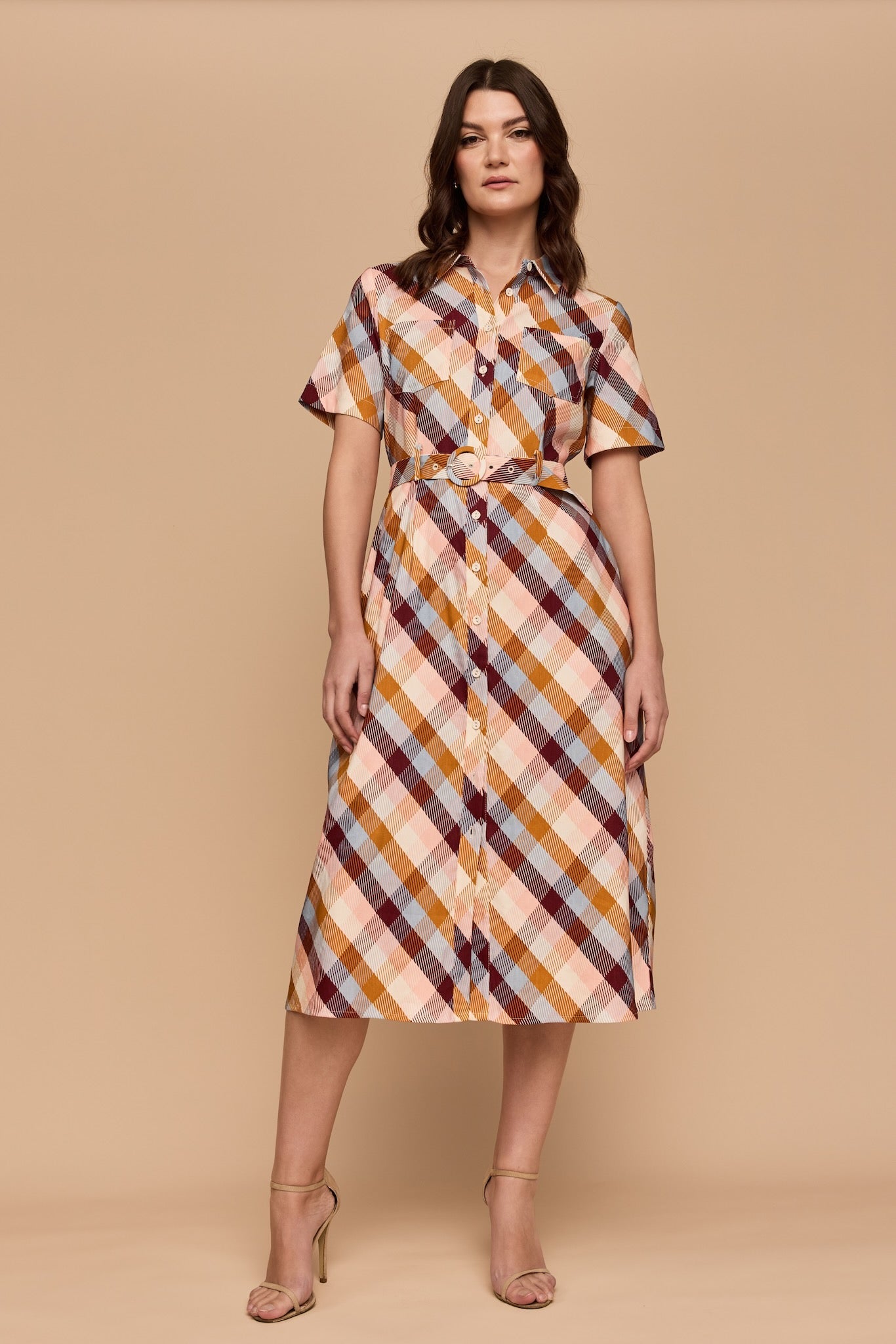 CHECKERED LOVE Shirt Dress