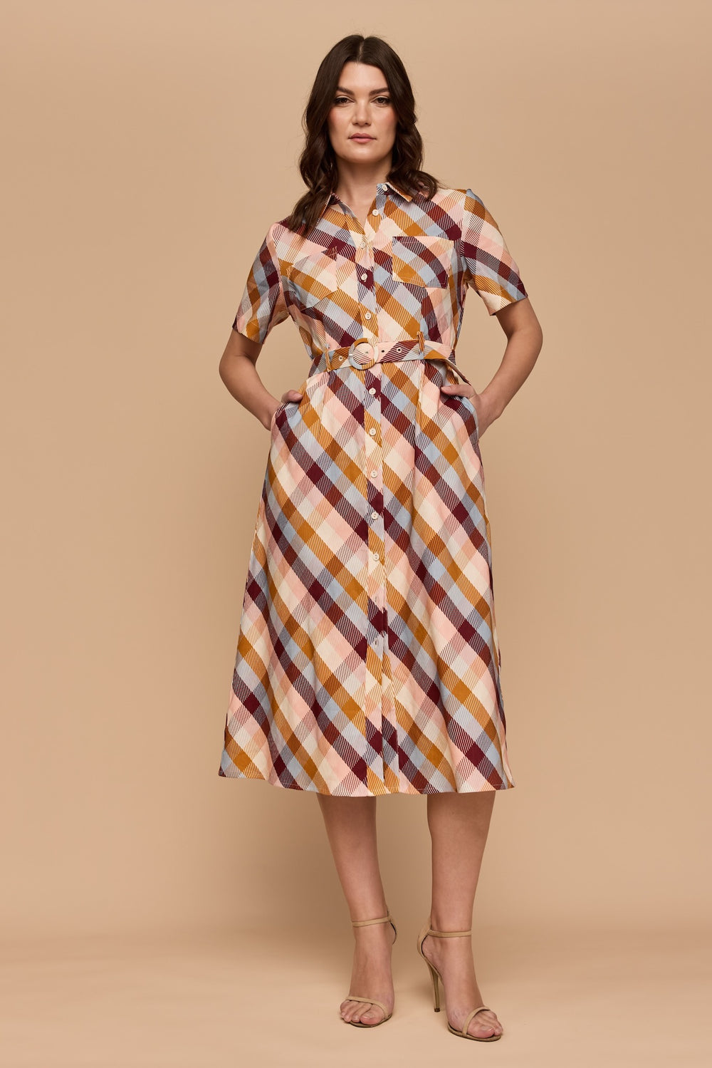 CHECKERED LOVE Shirt Dress