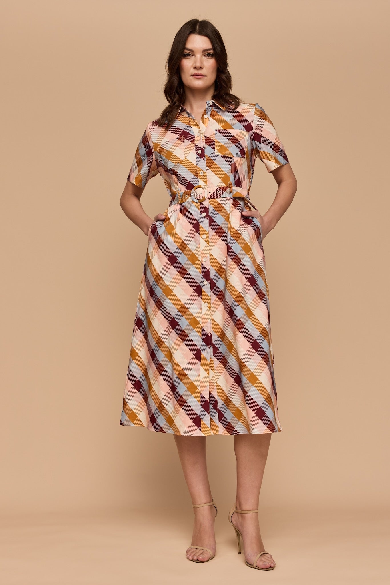 CHECKERED LOVE Shirt Dress