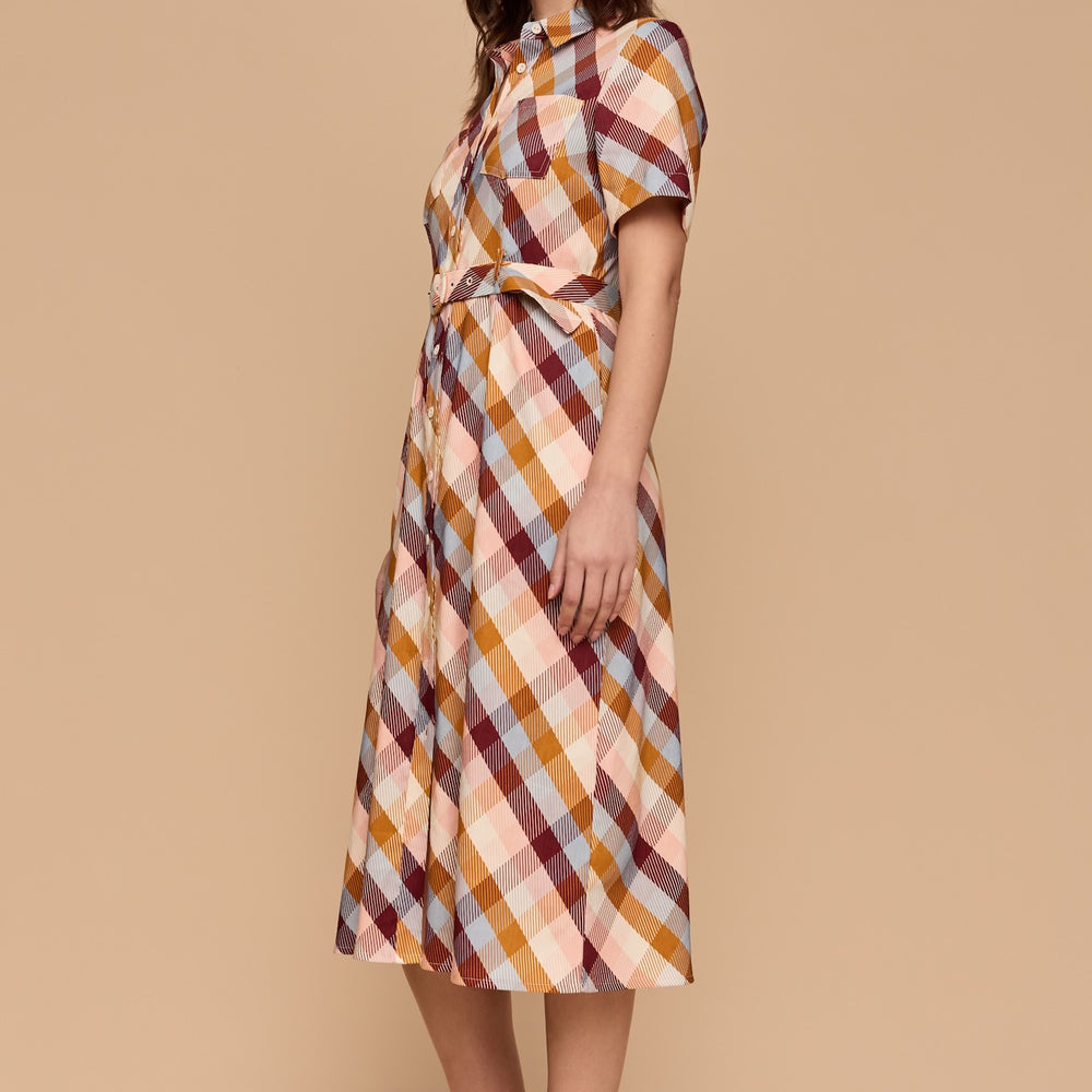 CHECKERED LOVE Shirt Dress