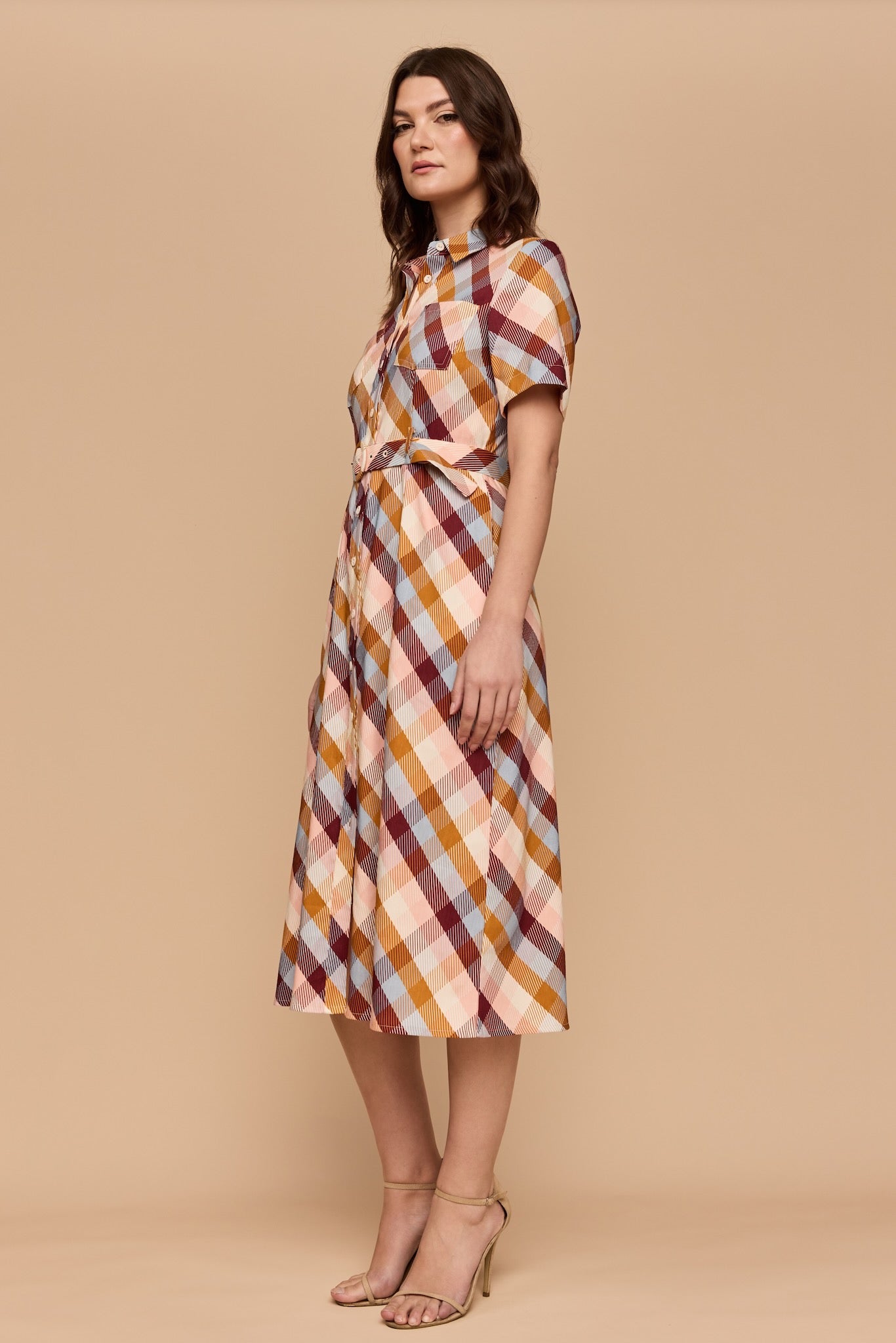 CHECKERED LOVE Shirt Dress