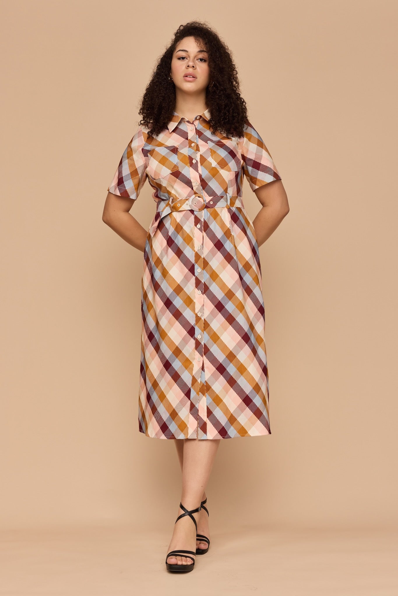 CHECKERED LOVE Shirt Dress