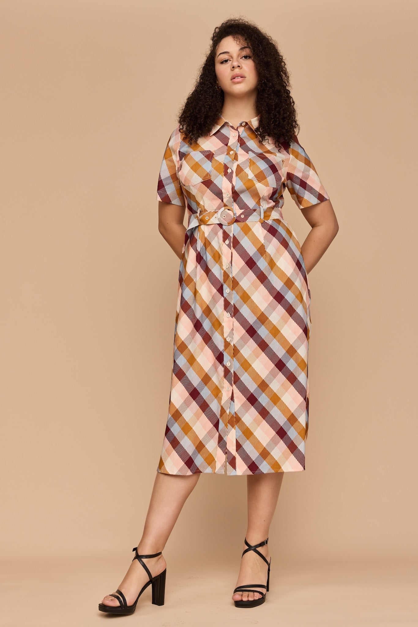CHECKERED LOVE Shirt Dress