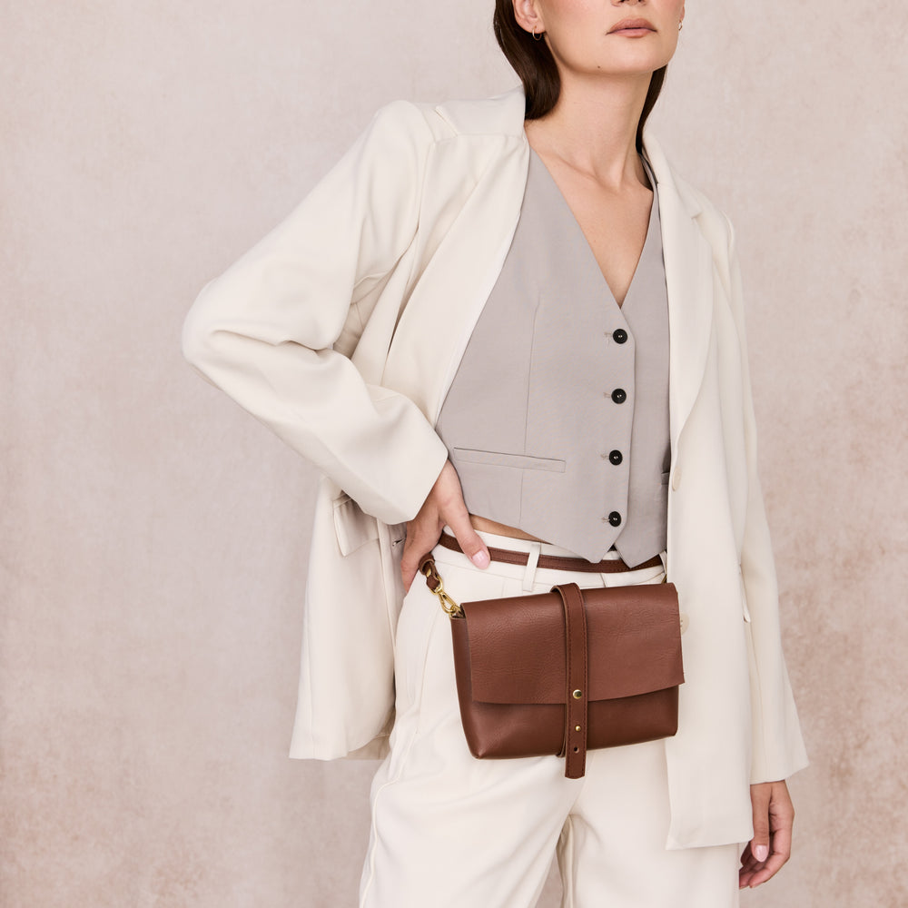 
                      
                        GOOD THING 3 WAYS Sling by Byrd Studio - Chestnut Brown Leather
                      
                    