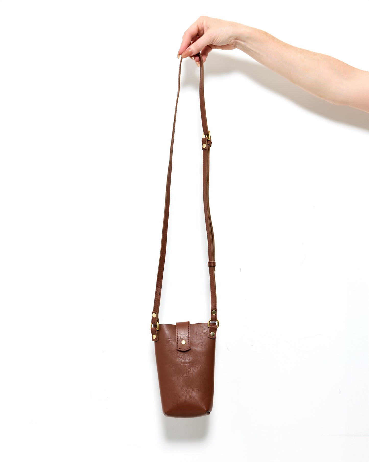 POPPIT 2 WAYS Pouch by Byrd Studio - Chestnut Brown Leather