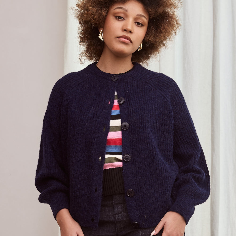 
                      
                        NAVY Chunky Knit Cardigan
                      
                    