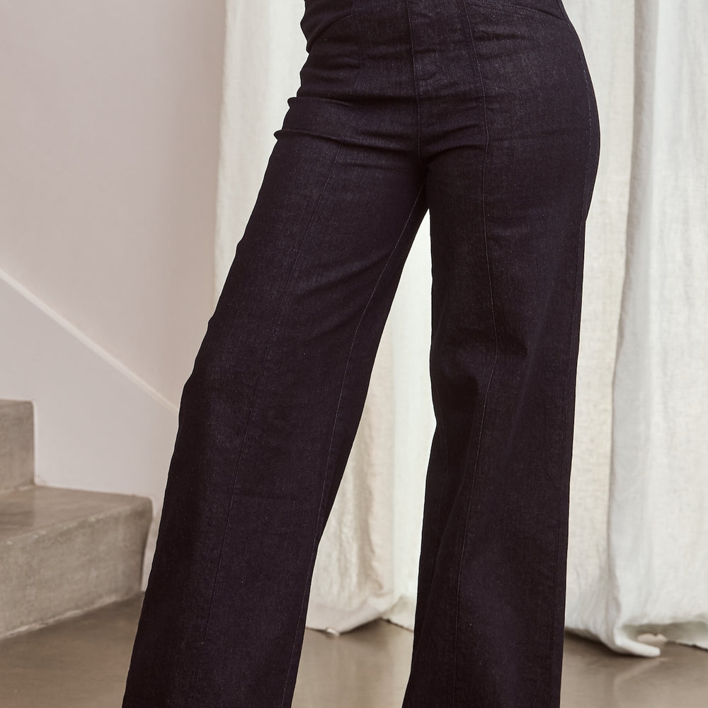 
                      
                        WHOLESALE - DARK INDIGO Denim High Waisted Jeans
                      
                    
