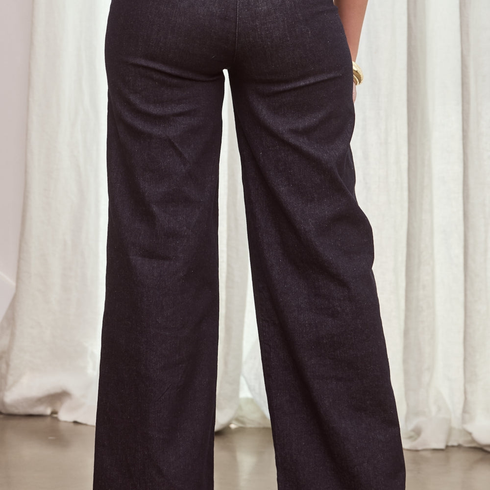 
                      
                        WHOLESALE - DARK INDIGO Denim High Waisted Jeans
                      
                    