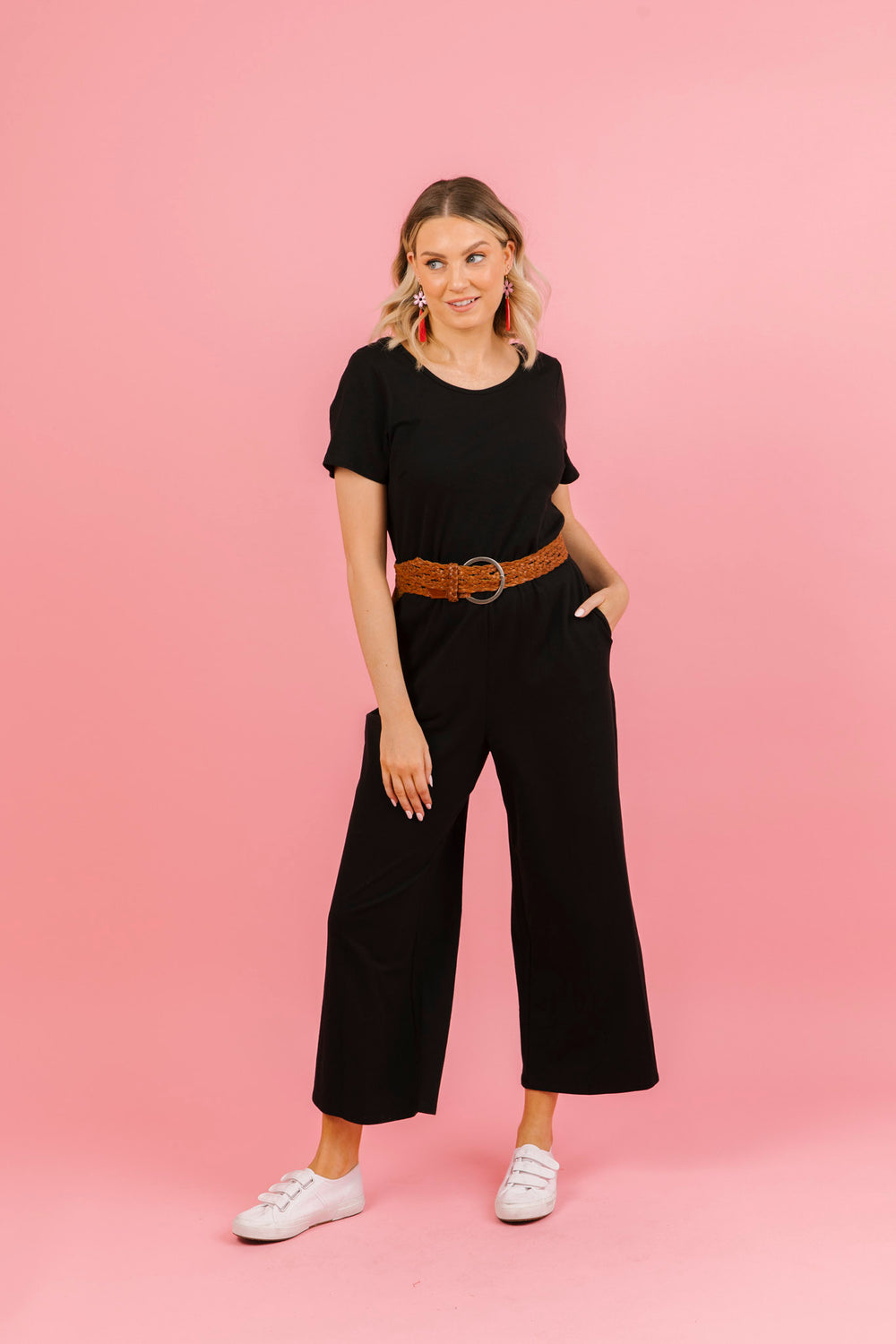 Black Stretch Wide Leg Jumpsuit – Frock Me Out