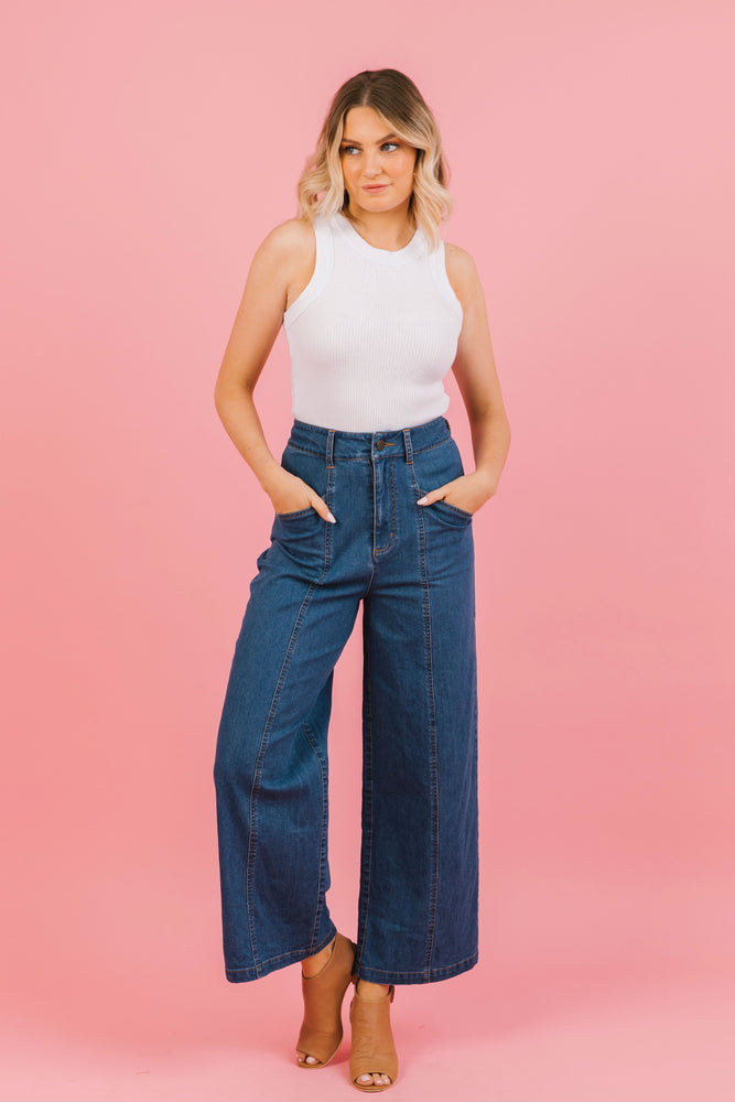 Rebellious Fashion high waist jeans with lace-up back in vintage blue | ASOS