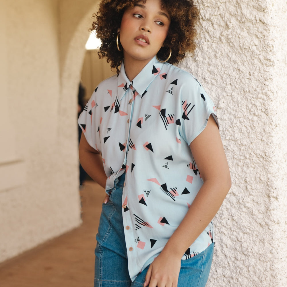 MIX TAPE Capped Sleeve Shirt