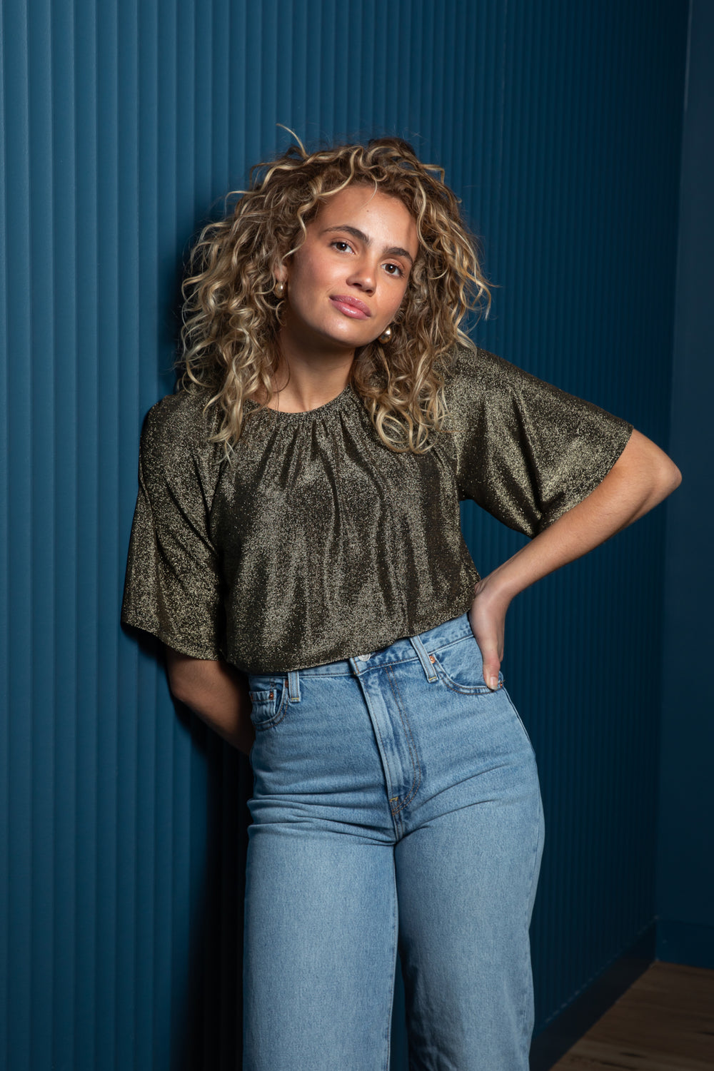 Gold Sparkly Party Top