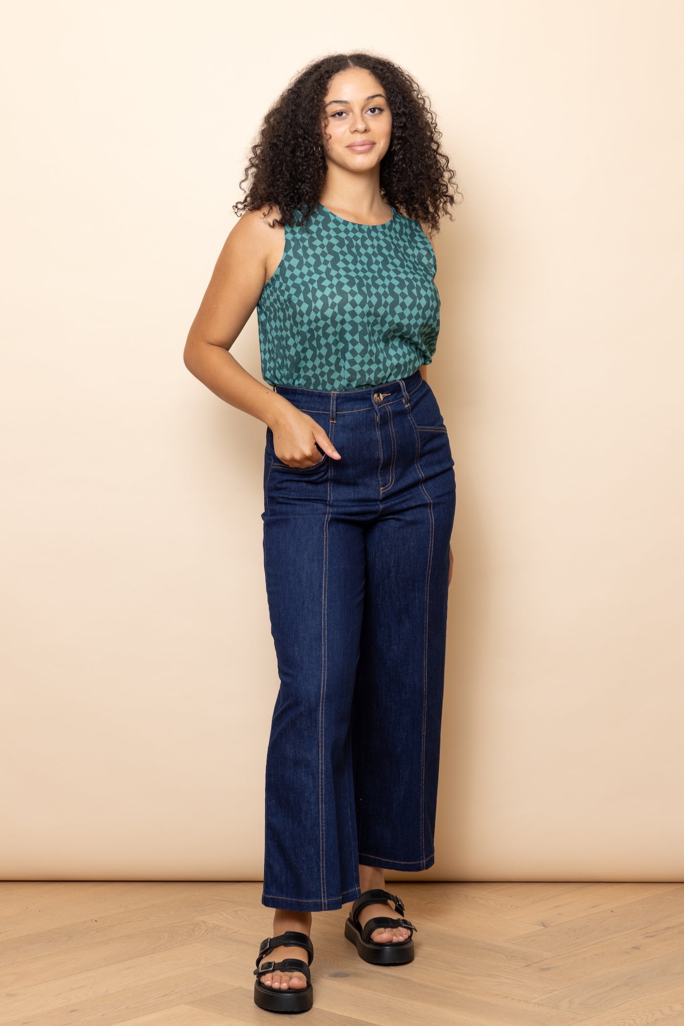 Indigo Denim High Waisted Pants