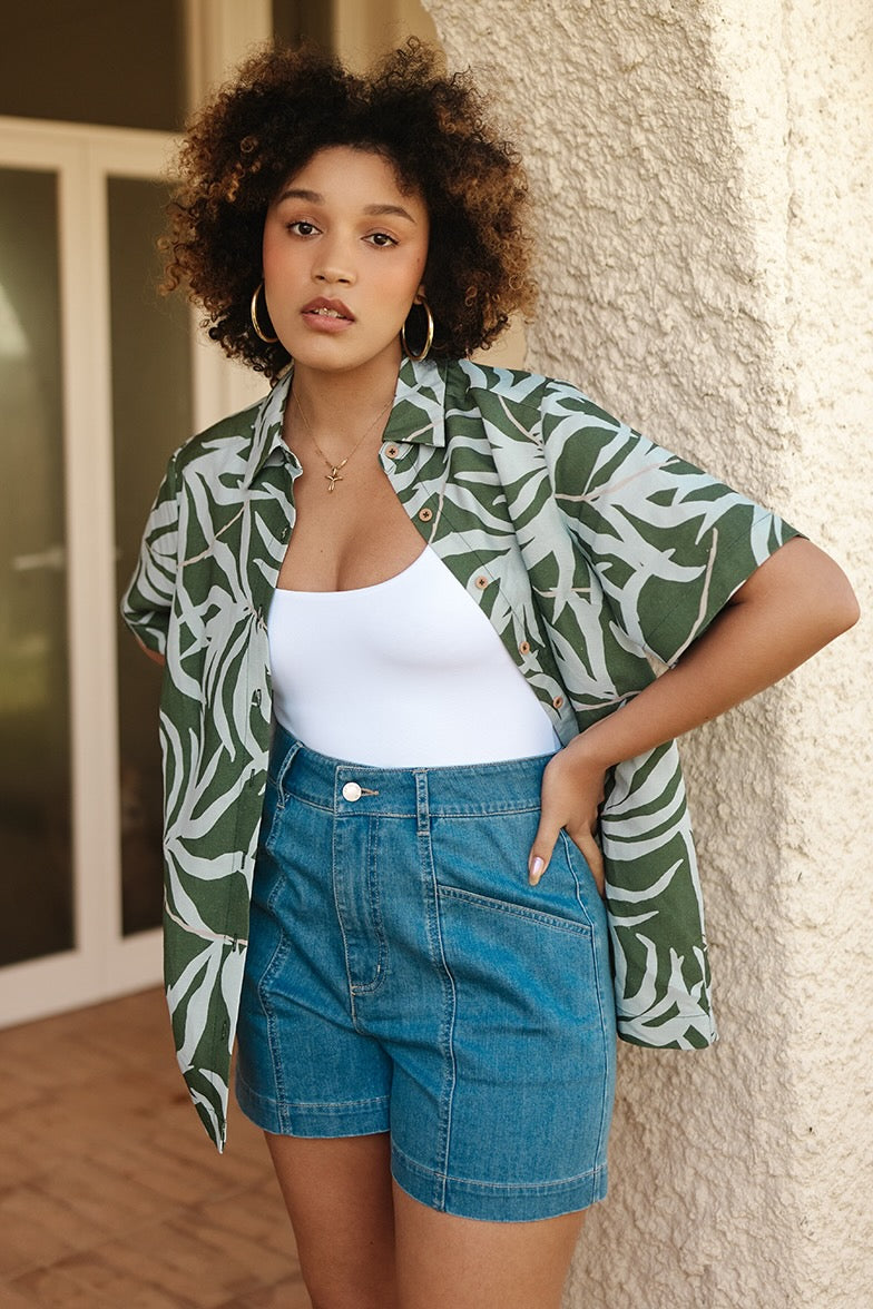 DENIM High Waist Shorts (Vintage Wash)