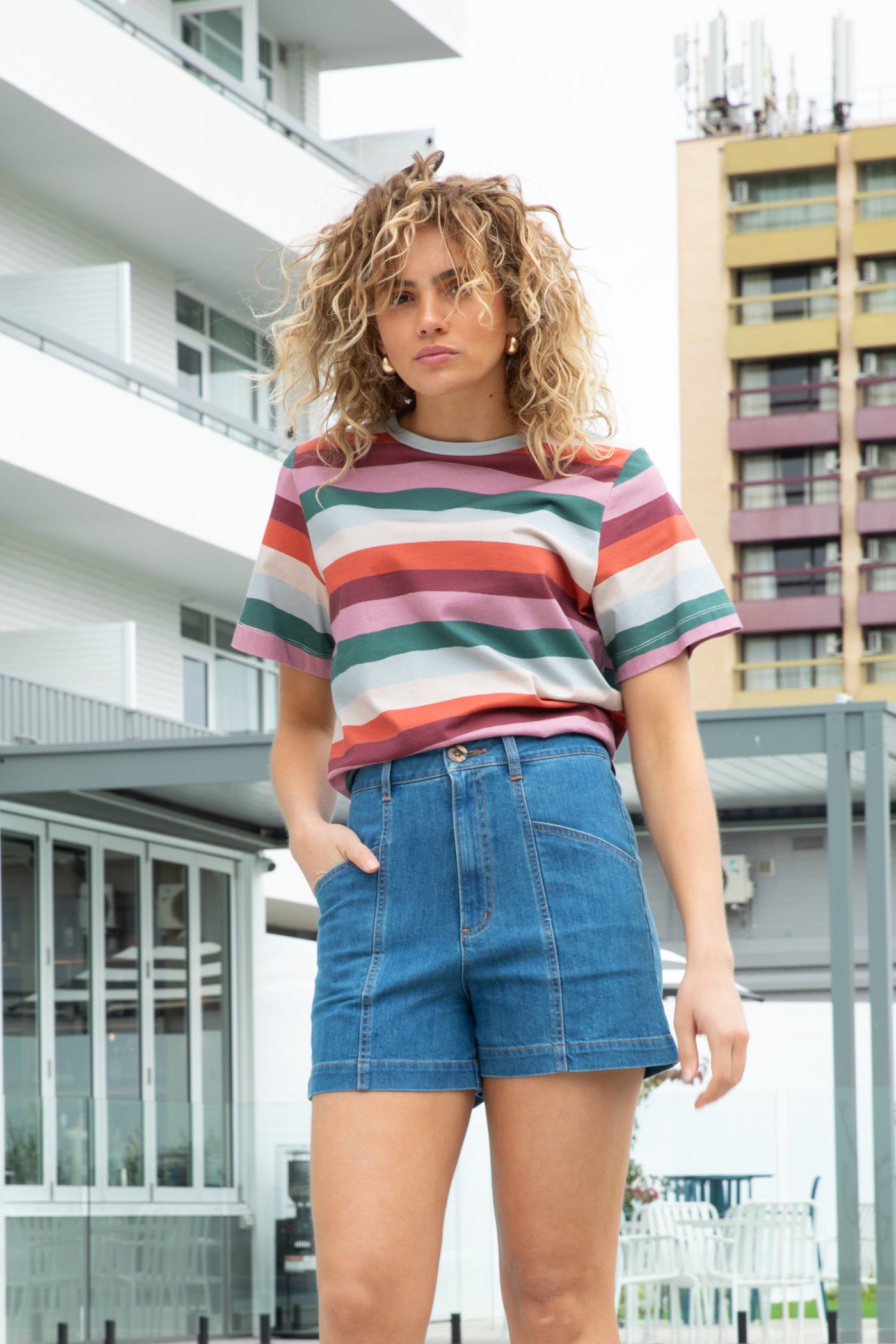 Teal high waisted shorts deals