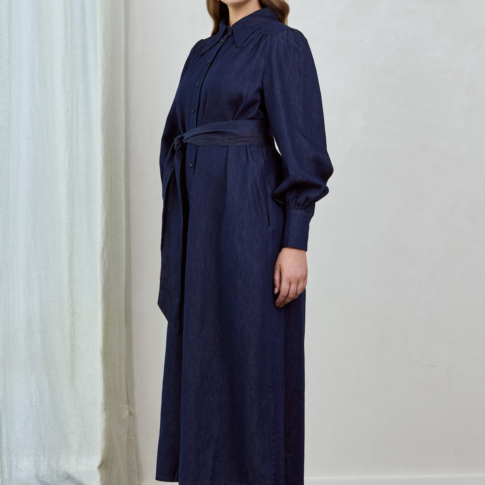 
                      
                        WHOLESALE - INDIGO CHAMBRAY Midi Shirt Dress
                      
                    