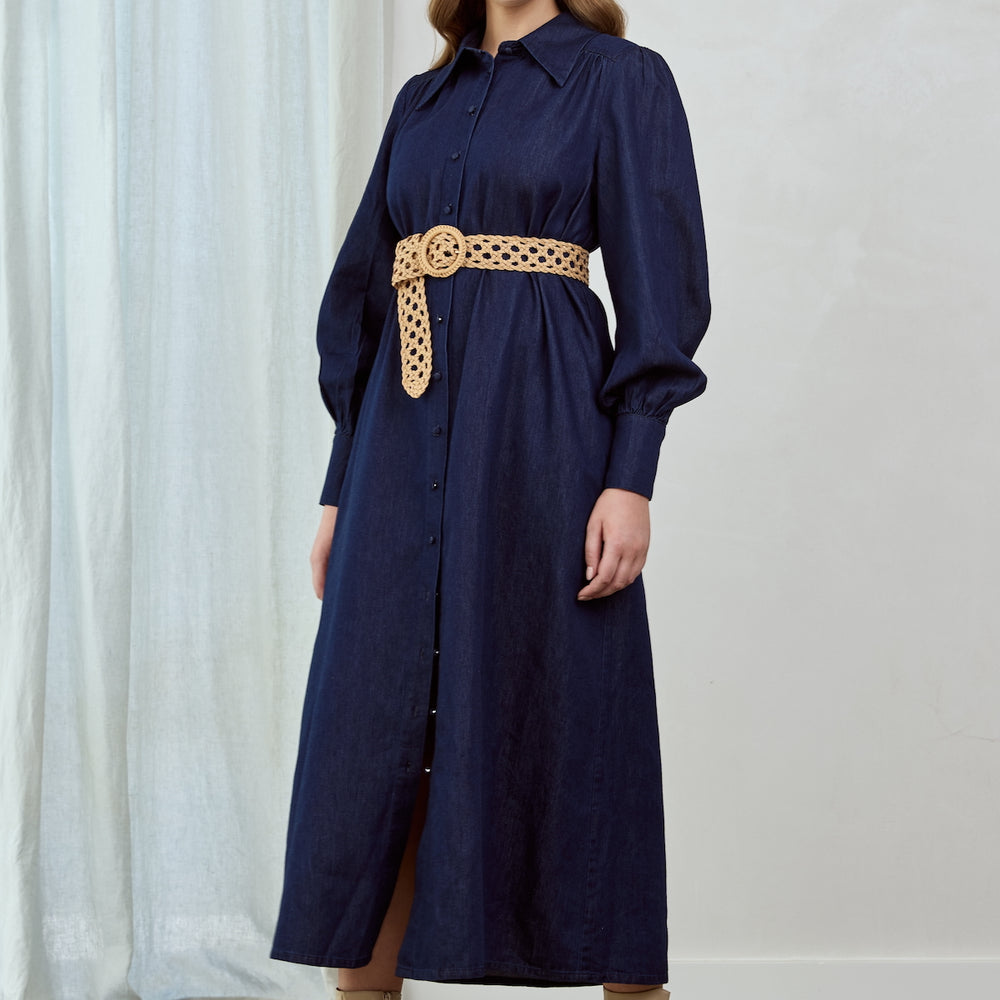 
                      
                        WHOLESALE - INDIGO CHAMBRAY Midi Shirt Dress
                      
                    