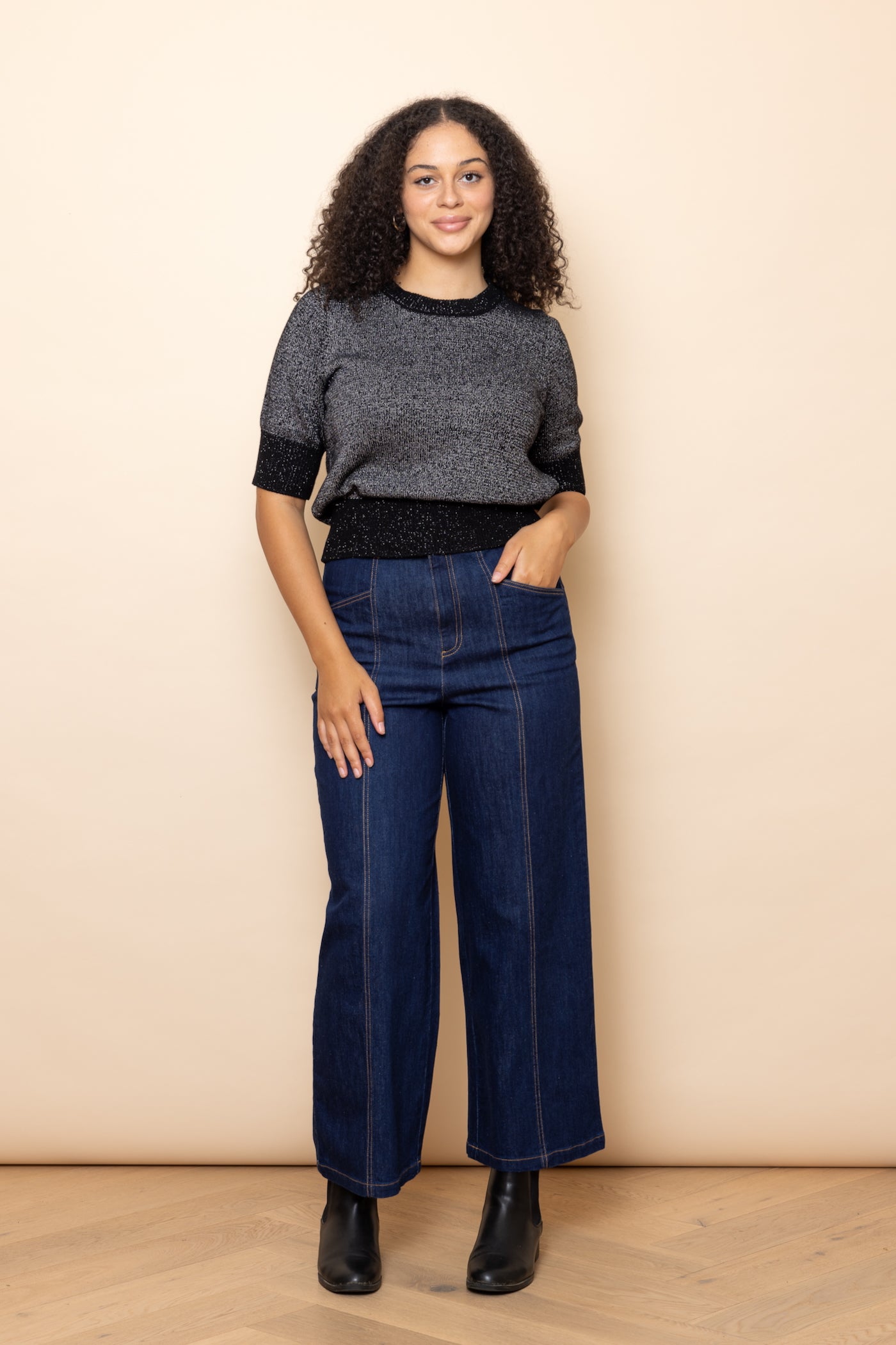 Indigo Denim High Waisted Pants