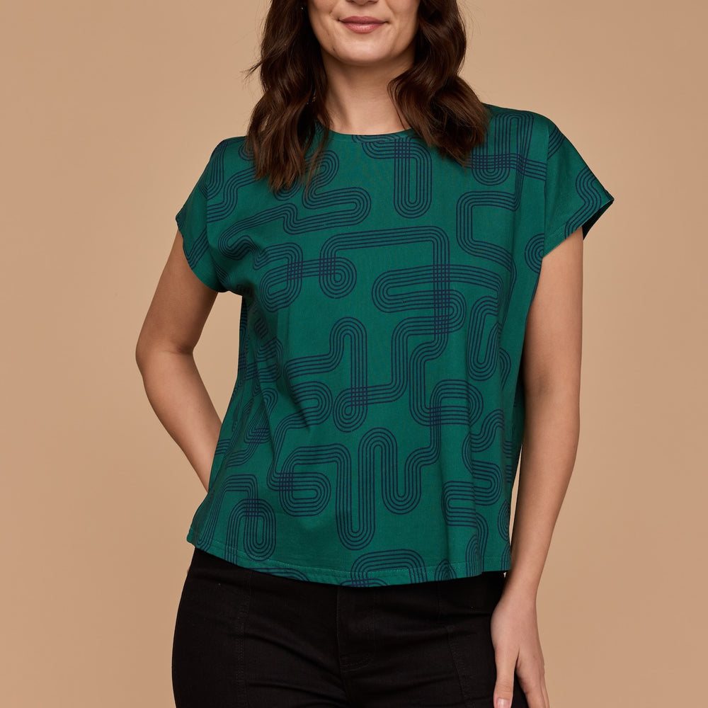 WHOLESALE - Labyrinth Capped Sleeve Tee