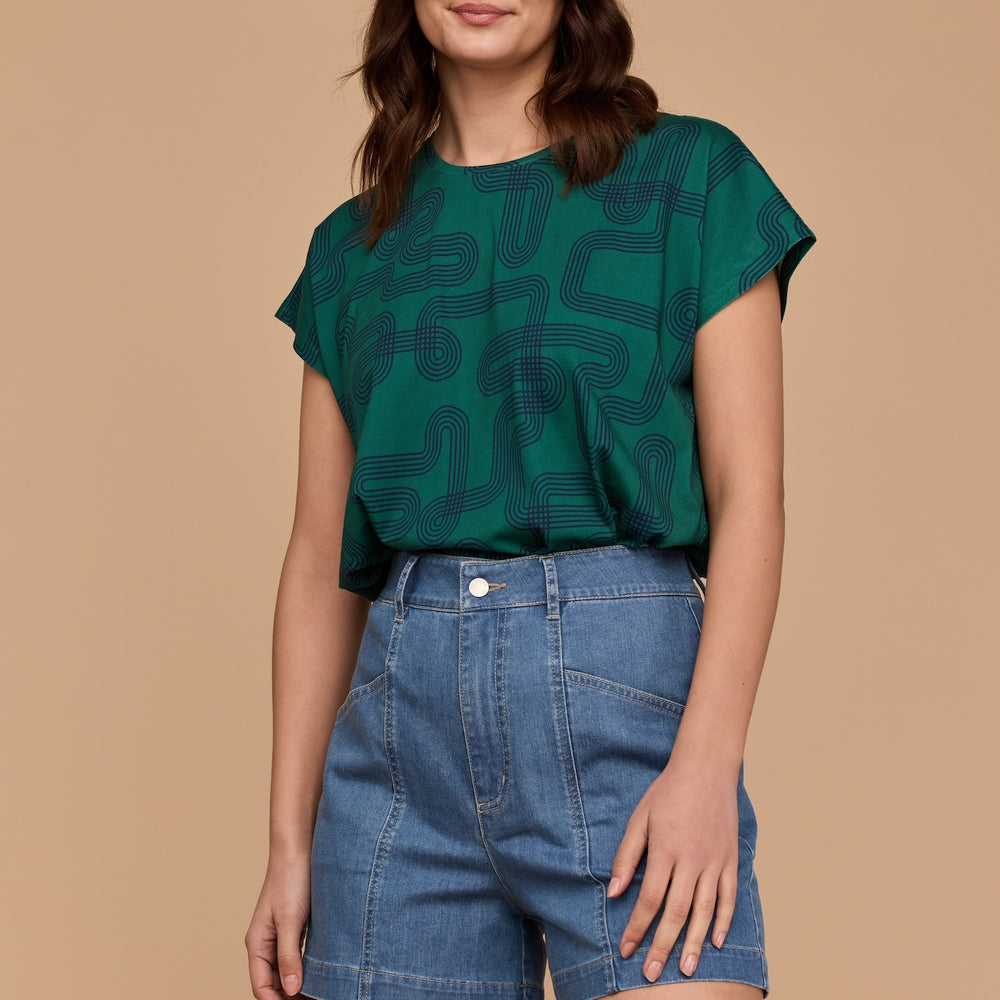 WHOLESALE - Labyrinth Capped Sleeve Tee