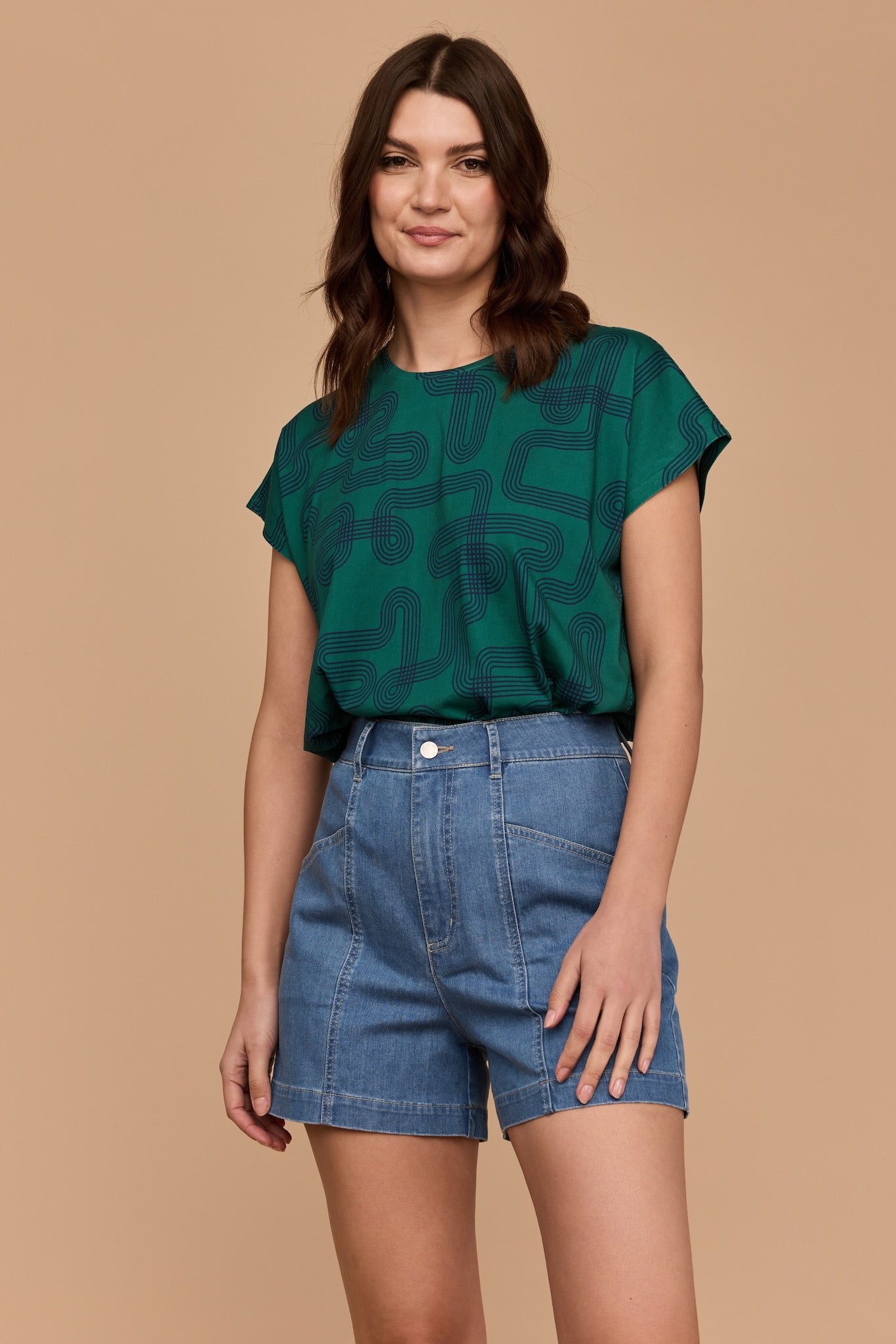 WHOLESALE - Labyrinth Capped Sleeve Tee