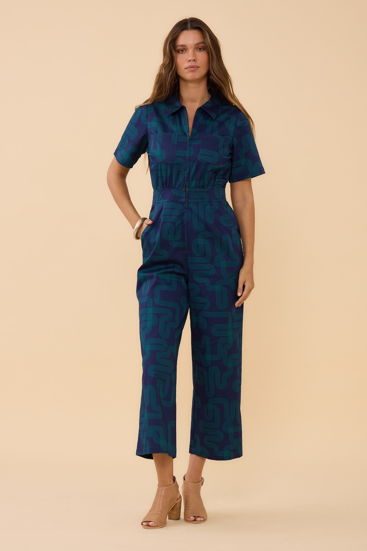 Woman wearing Frock Me Out LABYRINTH Freestyler Jumpsuit