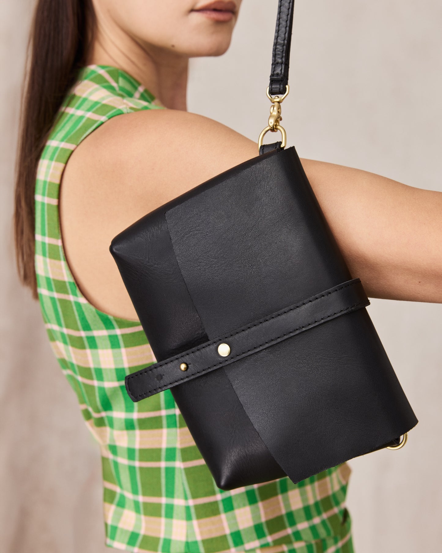 GOOD THING 3 WAYS Sling by Byrd Studio - Black Leather