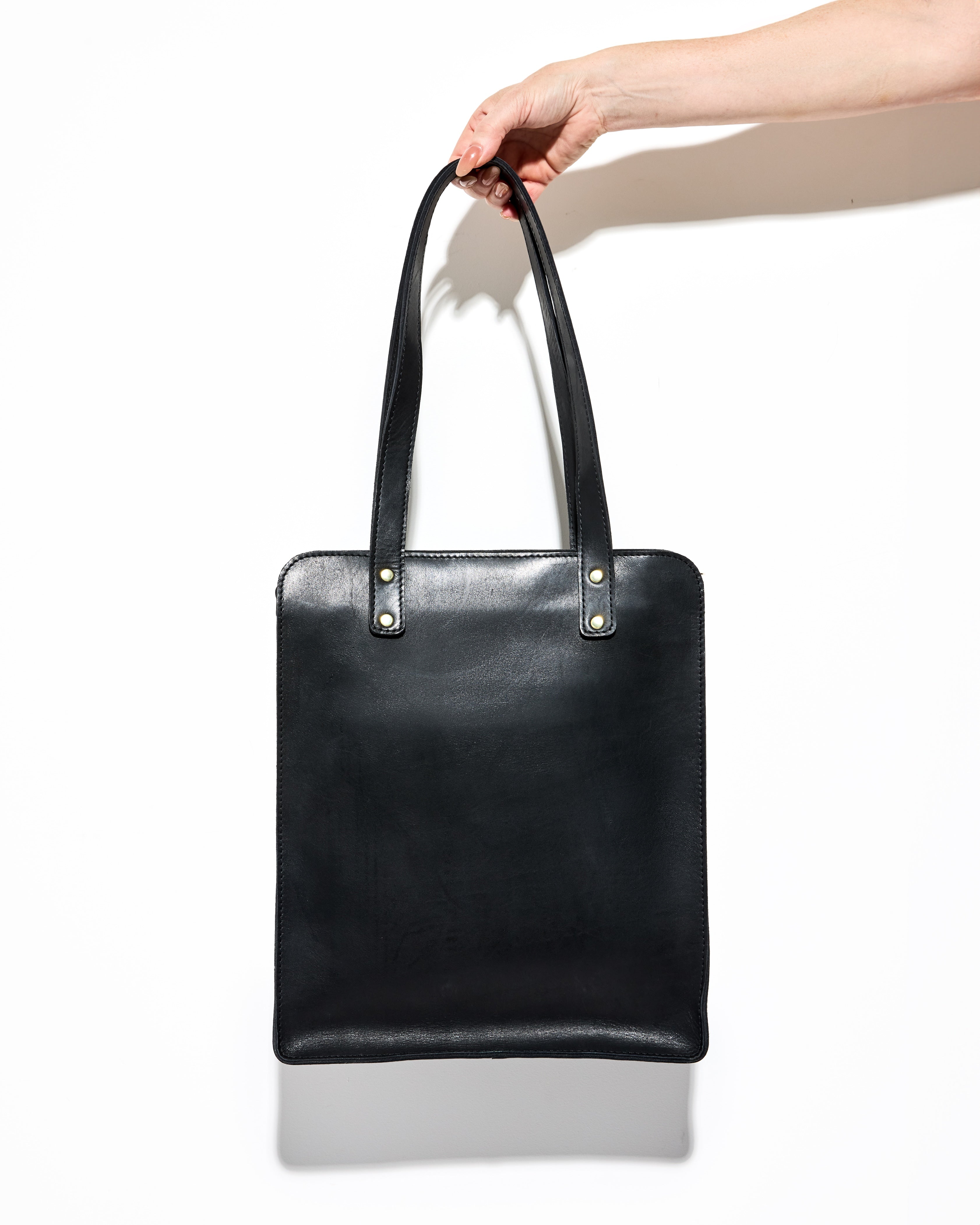 LET ME WORK IT Tote Bag by Byrd Studio Licorice Black Leather