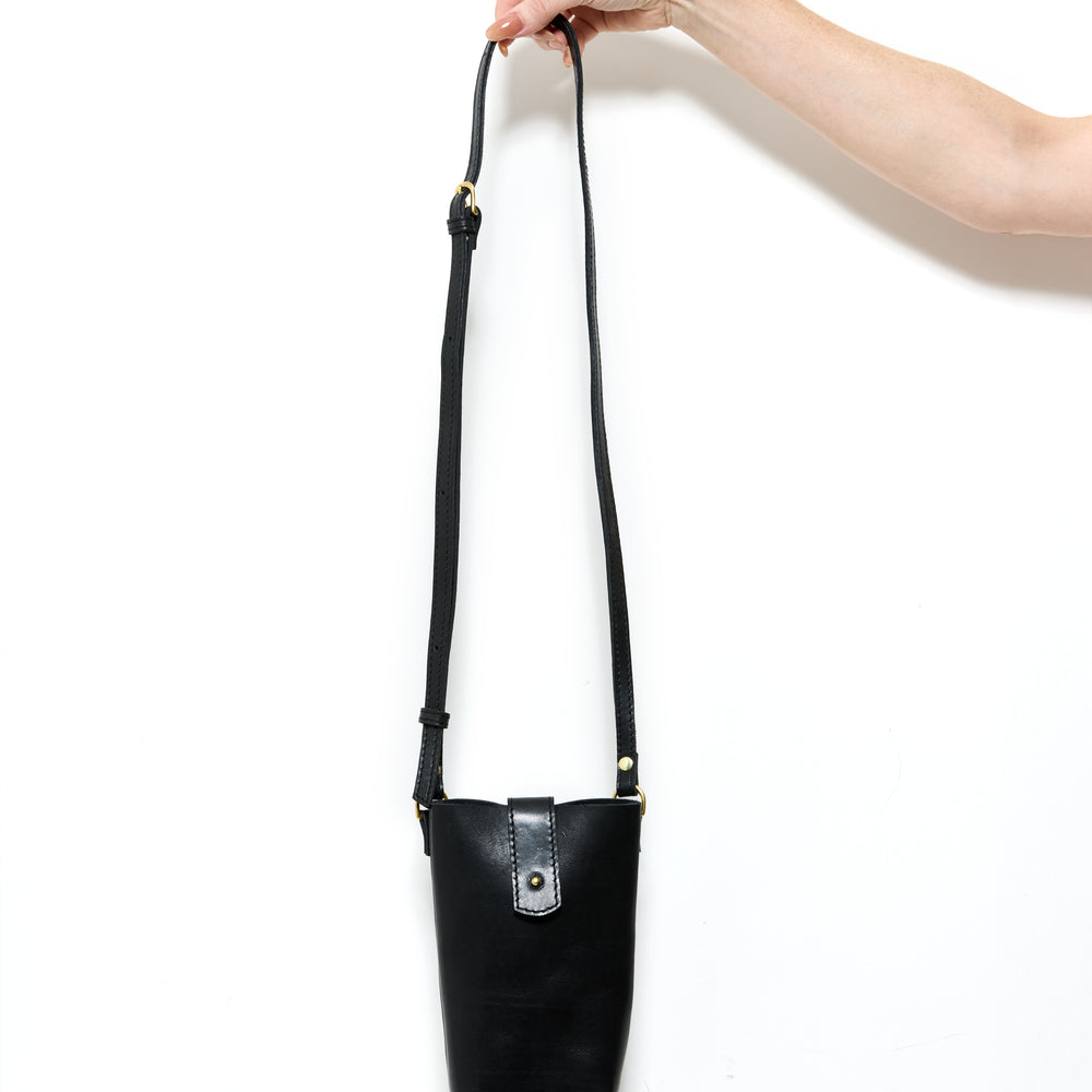 POPPIT 2 WAYS Pouch by Byrd Studio - Licorice Black Leather