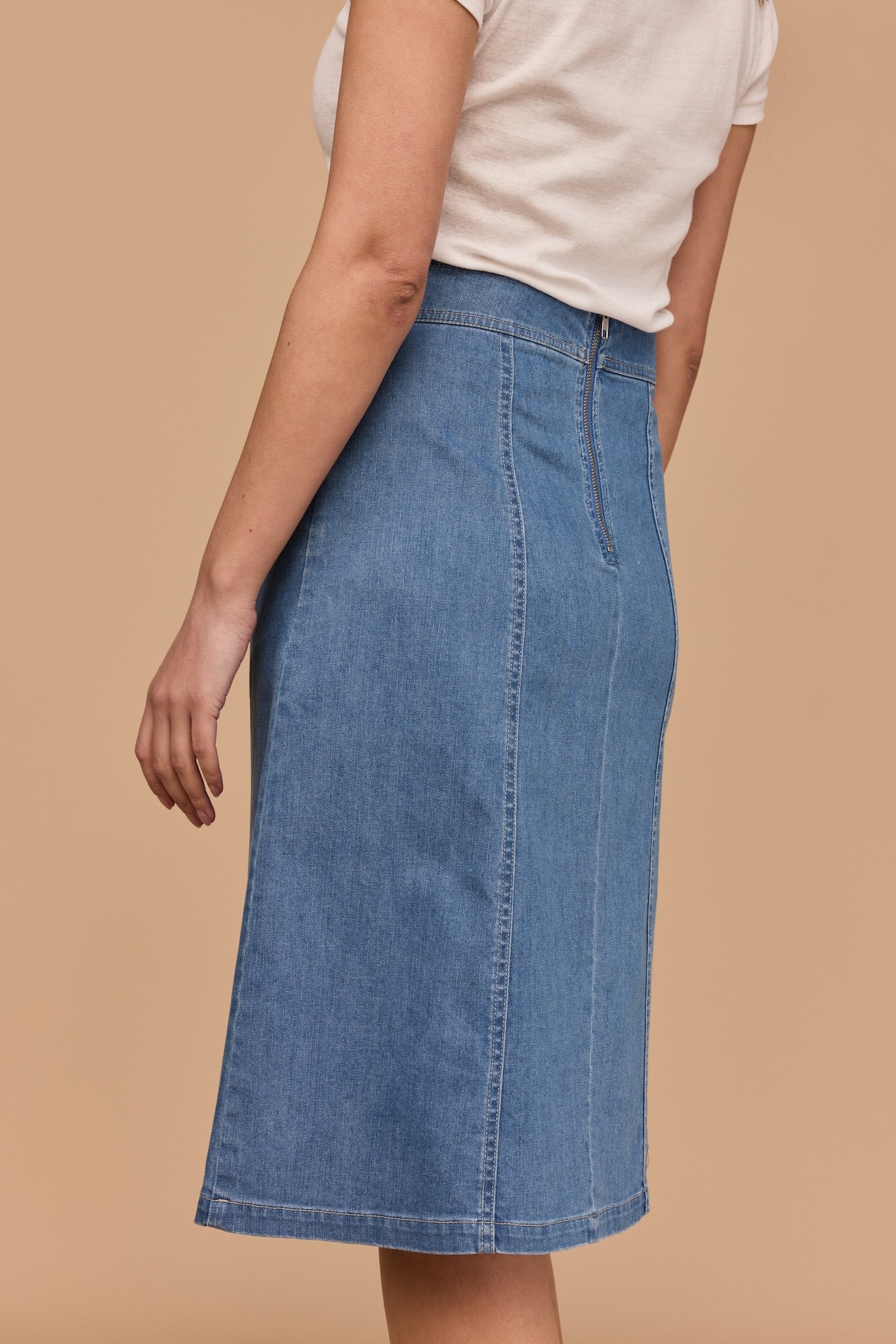 WHOLESALE - DENIM A-line Skirt (Light Vintage Wash)